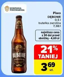 Carrefour Piwo DĘBOWE oferta
