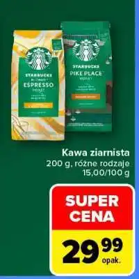 Carrefour STARBUCKS Kawa ziarnista oferta