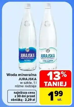 Carrefour Woda mineralna Jurajska oferta