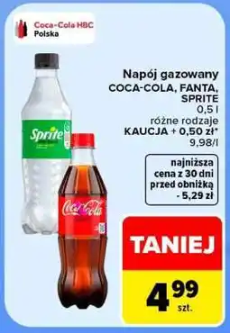 Carrefour Napój gazowany COCA-COLA, FANTA, SPRITE oferta