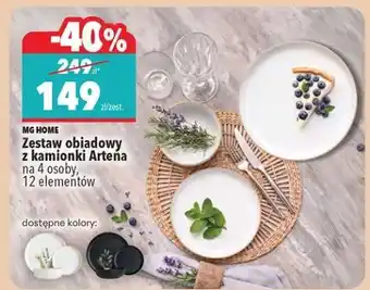 Biedronka Zestaw obiadowy z kamionki Artena oferta