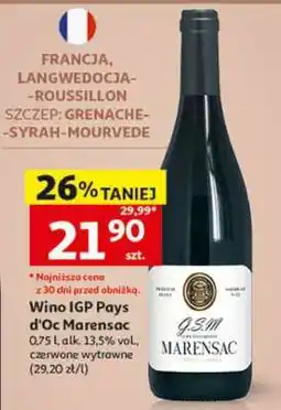 Auchan Wino IGP Pays d'Oc Marensac oferta