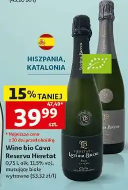 Auchan Wino bio Cava Reserva Heretat oferta