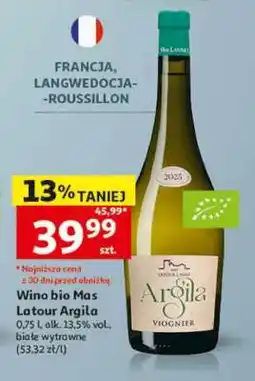 Auchan Wino bio Mas Latour Argila oferta