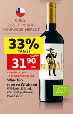 Auchan Wino bio reserva Wildman oferta
