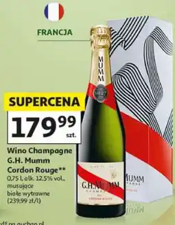 Auchan Wino Champagne G.H. Mumm Cordon Rouge oferta