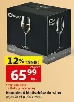 Auchan Komplet 6 kieliszków do wina oferta