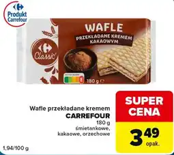Globi Wafle przekładane kremem CARREFOUR Classic oferta
