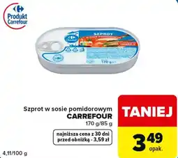 Globi Szprot w sosie pomidorowym Carrefour oferta