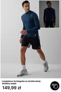 4F Longsleeve do biegania ze strukturalnej dzianiny męskie oferta
