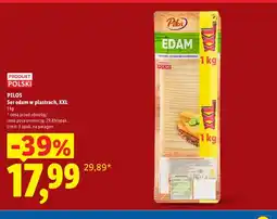 Lidl Ser edam w plastrach XXL Pilos oferta