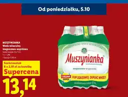 Lidl Woda mineralna gazowana magnezowo-wapniowa Muszynianka 6-pak oferta