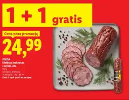 Lidl Kiełbasa krakowska z szynki XXL Pikok oferta