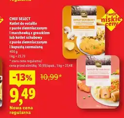 Lidl Kotlet de volaille z purée ziemniaczanym i marchewką z groszkiem Chef Select oferta