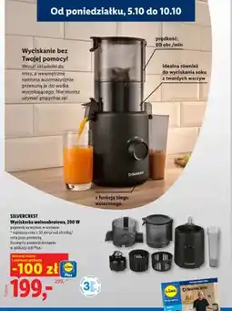 Lidl Wyciskarka wolnoobrotowa Silvercrest oferta
