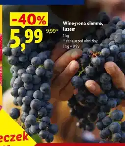 Lidl Winogrona ciemne luzem Ryneczek Lidla oferta