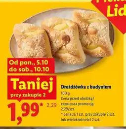 Lidl Drożdżówka z budyniem oferta