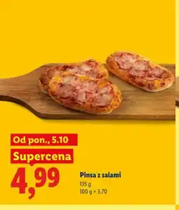 Lidl Pinsa z salami oferta