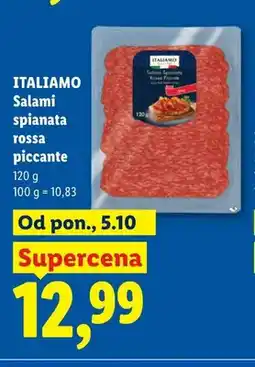 Lidl Salami spianata rossa piccante Italiamo oferta