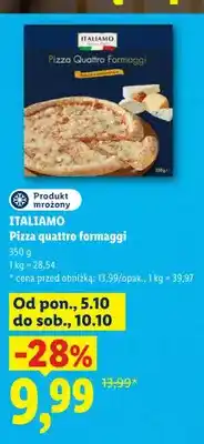 Lidl Pizza quattro formaggi Italiamo oferta