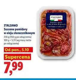 Lidl Suszone pomidory w oleju słonecznikowym Italiamo oferta