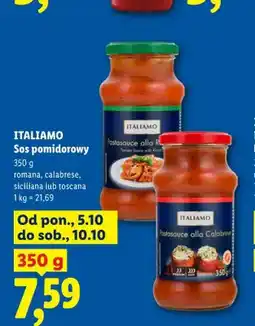 Lidl Sos pomidorowy romana Italiamo oferta