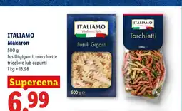 Lidl Makaron orecchiette tricolore Italiamo oferta