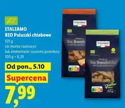 Lidl Bio paluszki chlebowe emmentaler-suszone pomidory Italiamo oferta