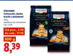 Lidl Cantuccini ciastka kruche z dodatkami migdałowe Italiamo oferta