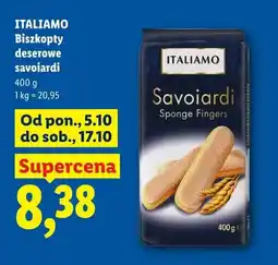 Lidl Biszkopty deserowe savoiardi Italiamo oferta