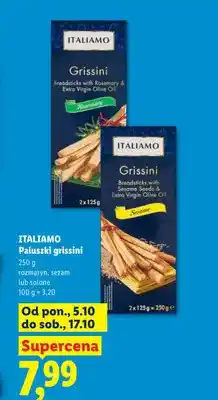 Lidl Paluszki grissini rozmaryn Italiamo oferta