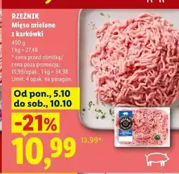 Lidl Mięso mielone z karkówki Rzeźnik oferta