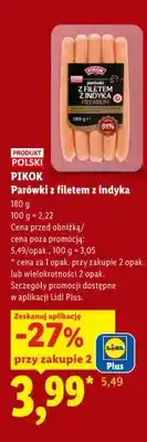 Lidl Parówki z filetem z indyka Pikok oferta