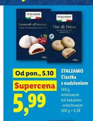 Ciastka z nadzieniem kakaowo-orzechowym Italiamo