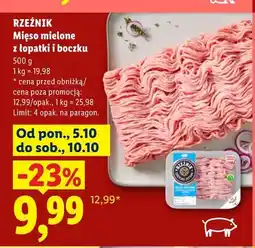 Lidl Mięso mielone z łopatki i boczku Rzeźnik oferta