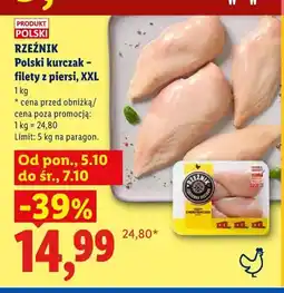 Lidl Polski kurczak - filety z piersi XXL Rzeźnik oferta