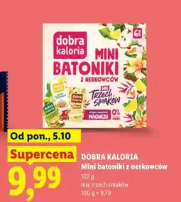 Lidl Mini batoniki z nerkowców Dobra Kaloria oferta