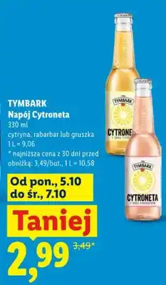 Lidl Napój Cytroneta cytryna Tymbark oferta