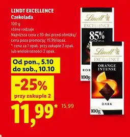 Lidl Czekolada Lindt Excellence oferta