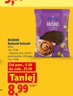 Lidl Rodzynki Sułtanki Belbake oferta
