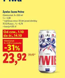 Lidl Piwo Żywiec 8-pak oferta