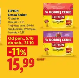 Lidl Zestaw herbat Lipton oferta