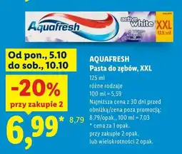 Lidl Pasta do zębów XXL Aquafresh oferta