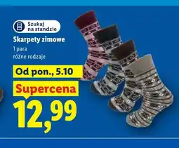 Lidl Skarpety zimowe oferta