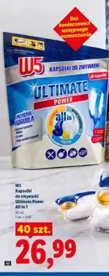 Lidl Kapsułki do zmywarki Ultimate Power All in 1 W5 oferta