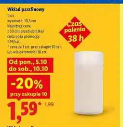 Lidl Wkład parafinowy 10,5 cm oferta