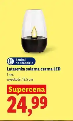 Lidl Latarenka solarna czarna LED oferta