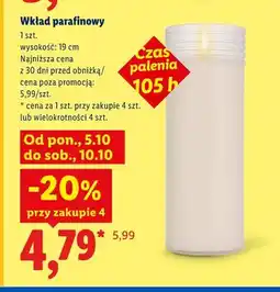 Lidl Wkład parafinowy 19 cm oferta