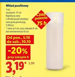 Lidl Wkład parafinowy 17 cm oferta