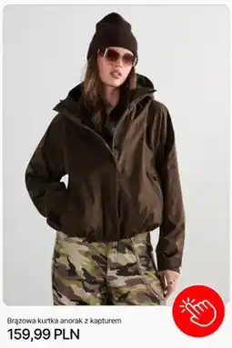 Cropp Brązowa kurtka anorak z kapturem Cropp oferta